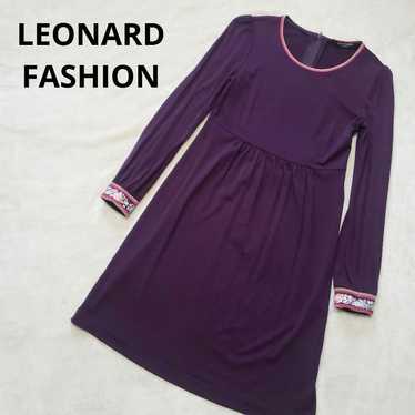 Leonard Long Sleeve Dress Purple Embroidery Missi… - image 1