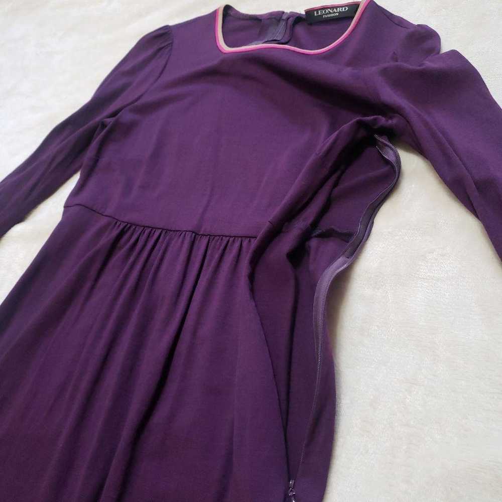 Leonard Long Sleeve Dress Purple Embroidery Missi… - image 7