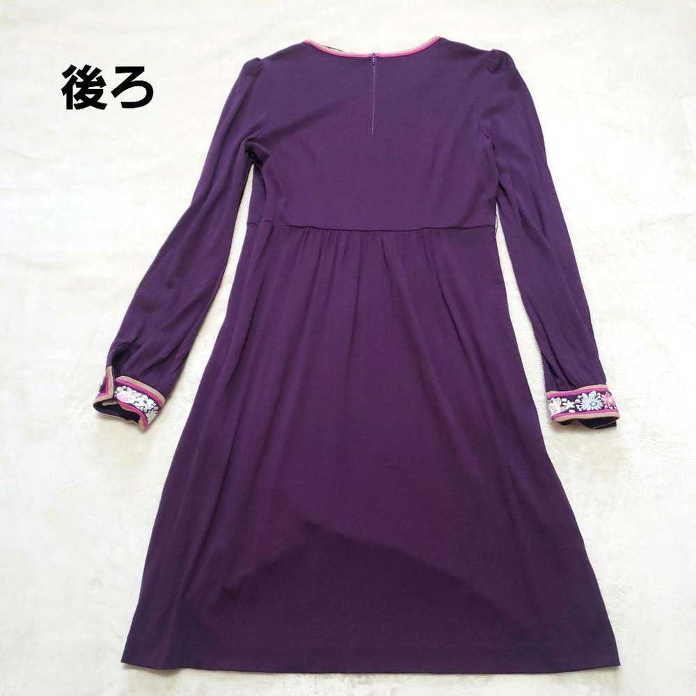 Leonard Long Sleeve Dress Purple Embroidery Missi… - image 8