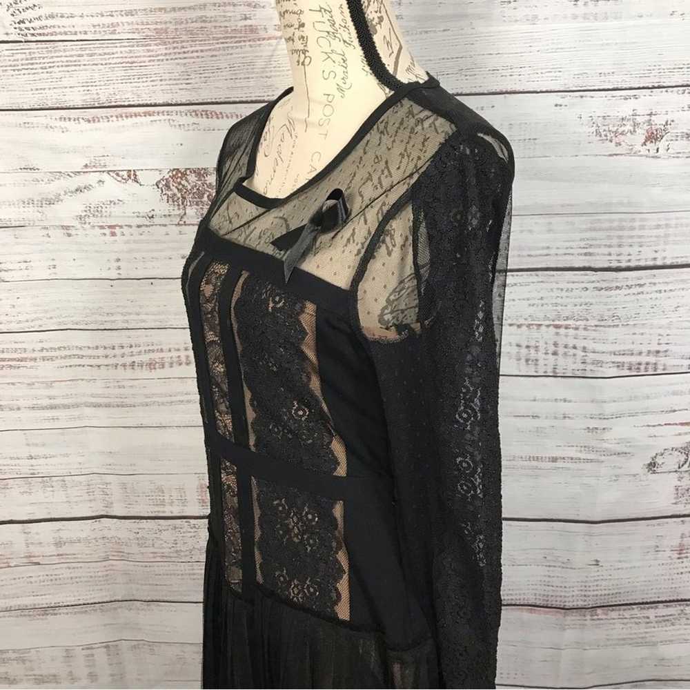 BCBGMaxAzaria Stef lace long sleeve size medium p… - image 5