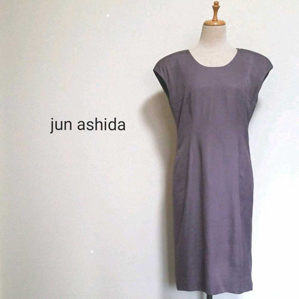 jun ashida 100% silk power shoulder one-piece 9 - image 2