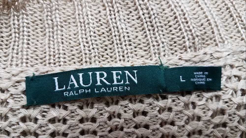 Women's LAUREN RALPH LAUREN Brown Cardigan Sweate… - image 3