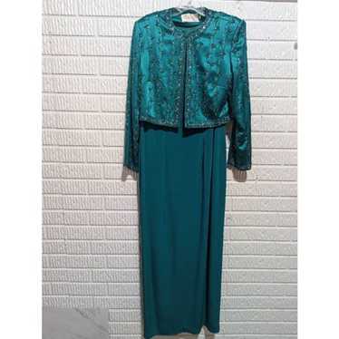 Montage Collection Women's 14P Teal Green Gown & … - image 1