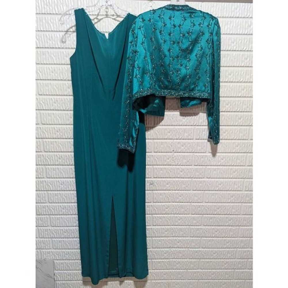 Montage Collection Women's 14P Teal Green Gown & … - image 3