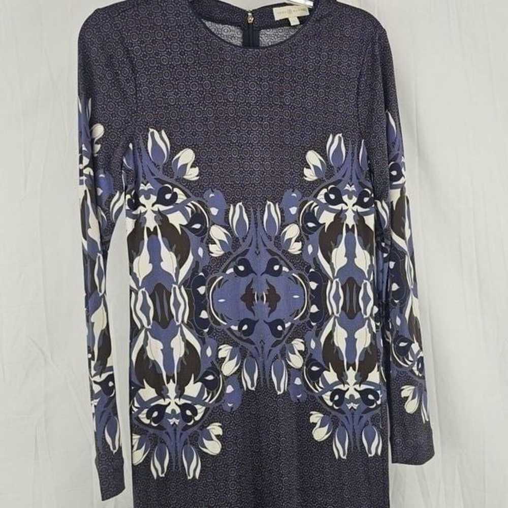 Tory Burch Flavia Blue Multicolored Long Sleeve S… - image 10