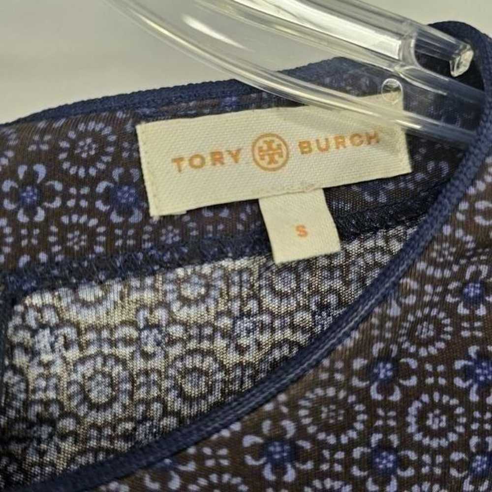 Tory Burch Flavia Blue Multicolored Long Sleeve S… - image 9