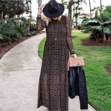 Free People Hello Goodbye Long Sleeve Maxi Dress - image 1