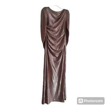 R&M Richards Metallic Rose Gold Drape Sleeve Form… - image 1