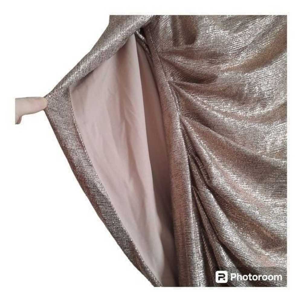 R&M Richards Metallic Rose Gold Drape Sleeve Form… - image 4