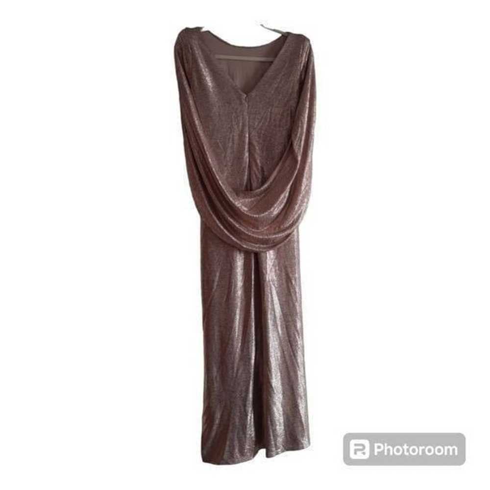 R&M Richards Metallic Rose Gold Drape Sleeve Form… - image 5