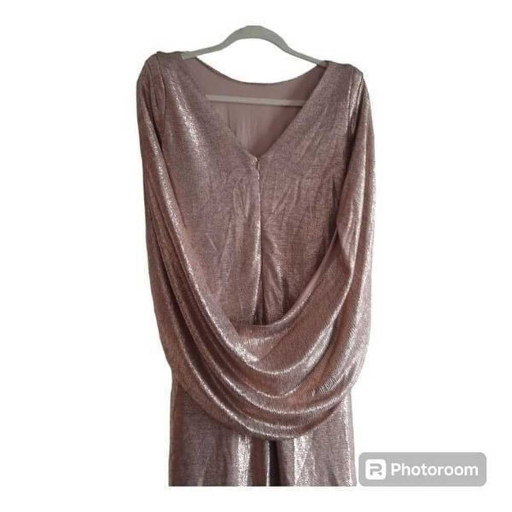 R&M Richards Metallic Rose Gold Drape Sleeve Form… - image 6