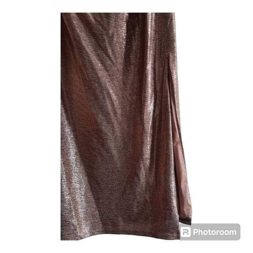 R&M Richards Metallic Rose Gold Drape Sleeve Form… - image 7