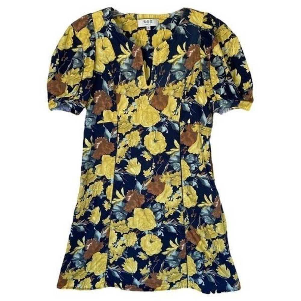 Sea New York Ella 100% Cotton Puff Sleeve Floral … - image 2