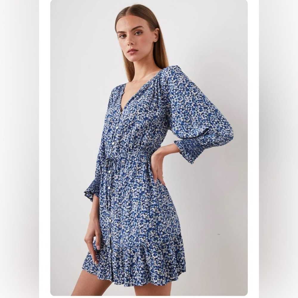 Rails Eliza Dress Blue Floral Medium - image 1