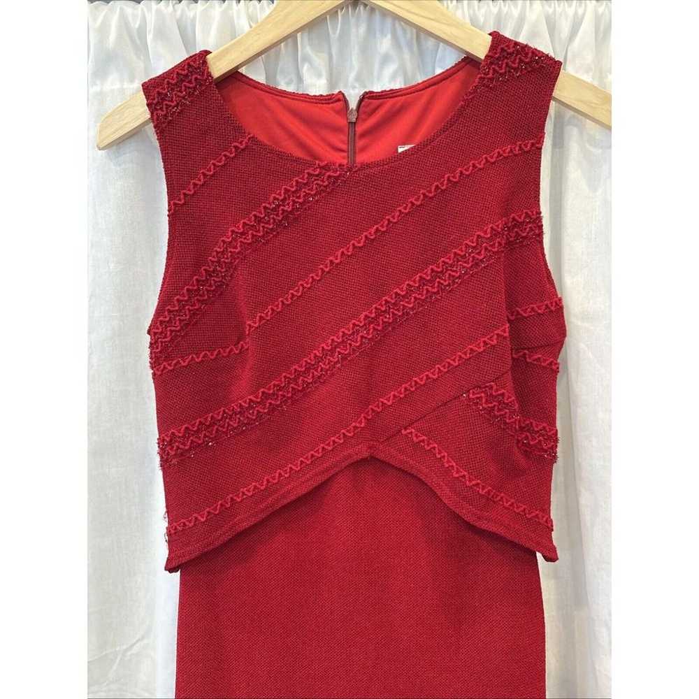 EUC Vintage Joseph Ribkoff Red Maxi Dress Crop Ja… - image 7