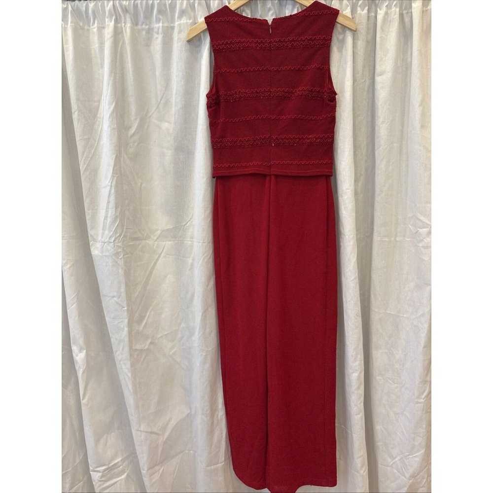 EUC Vintage Joseph Ribkoff Red Maxi Dress Crop Ja… - image 9