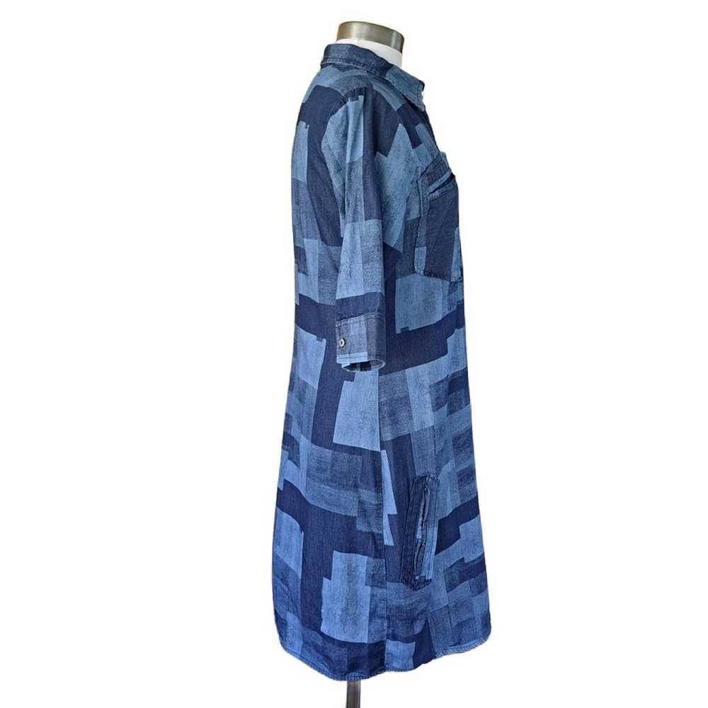 Marithe + Francois Girbaud Chambray Patchwork Shi… - image 2