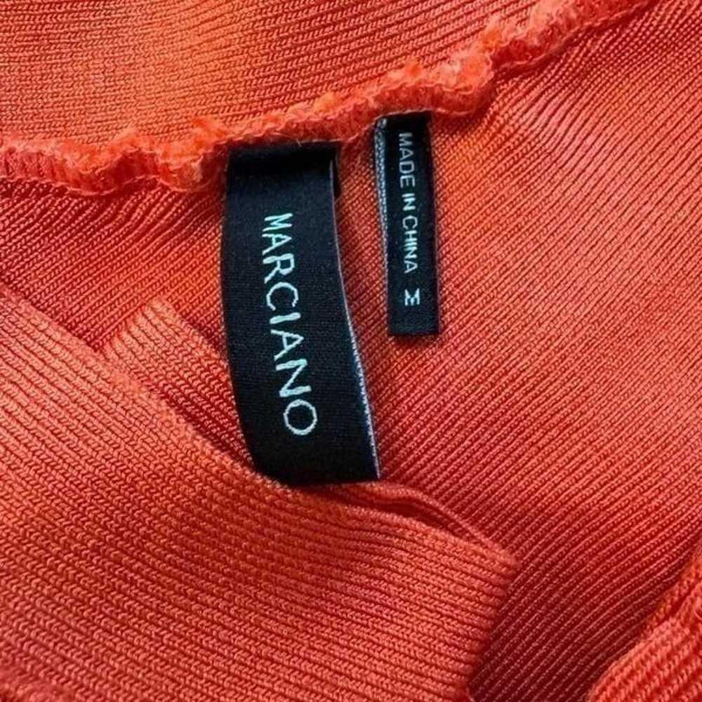 MARCIANO One-Sleeve Orange Dress with Gold Detail - image 7