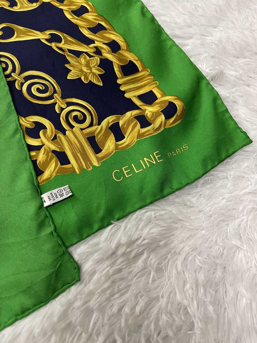 Celine × Designer Vintage Celine Luxury Silk Scar… - image 9