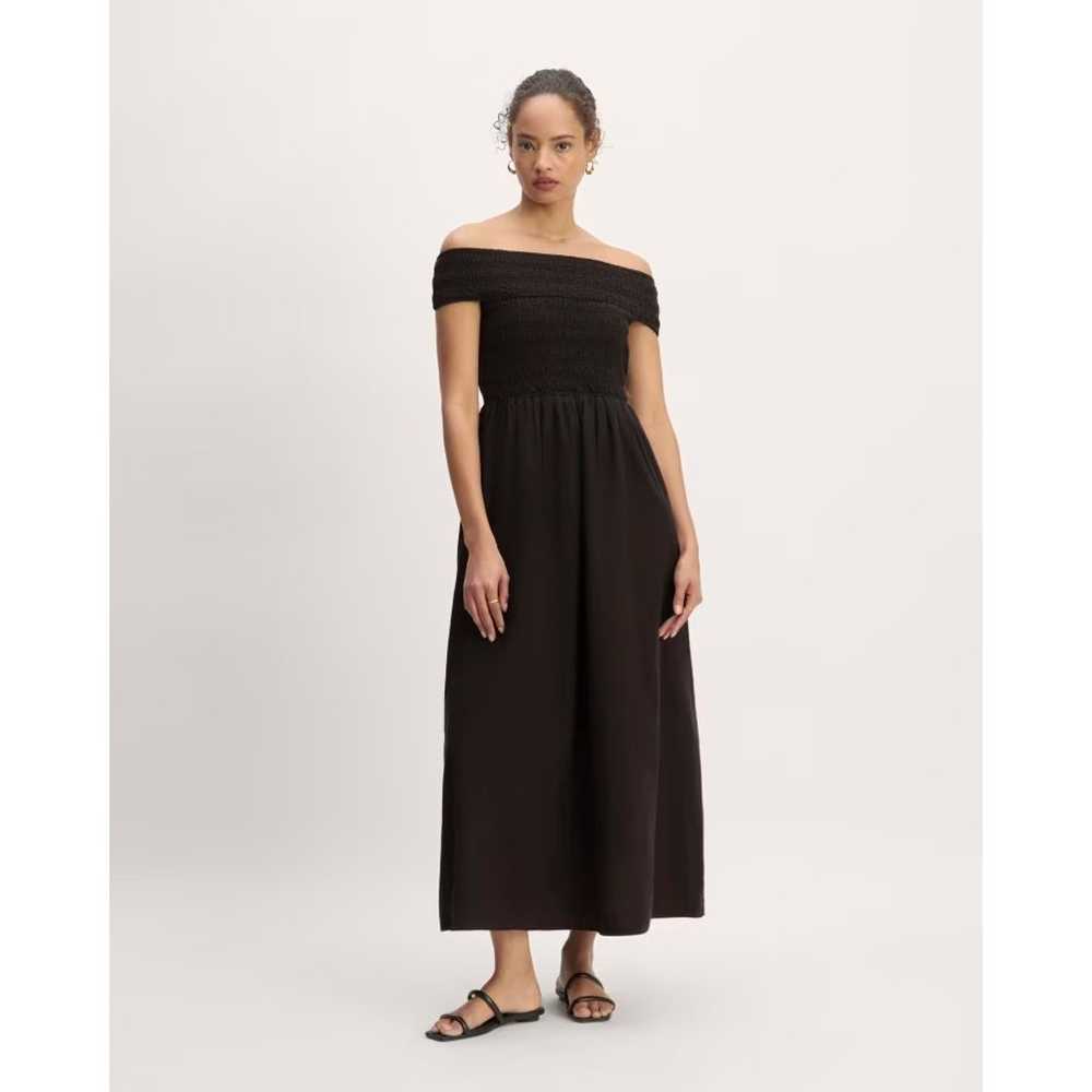 Everlane The Gauze Off-the-Shoulder Dress Black XL - image 1