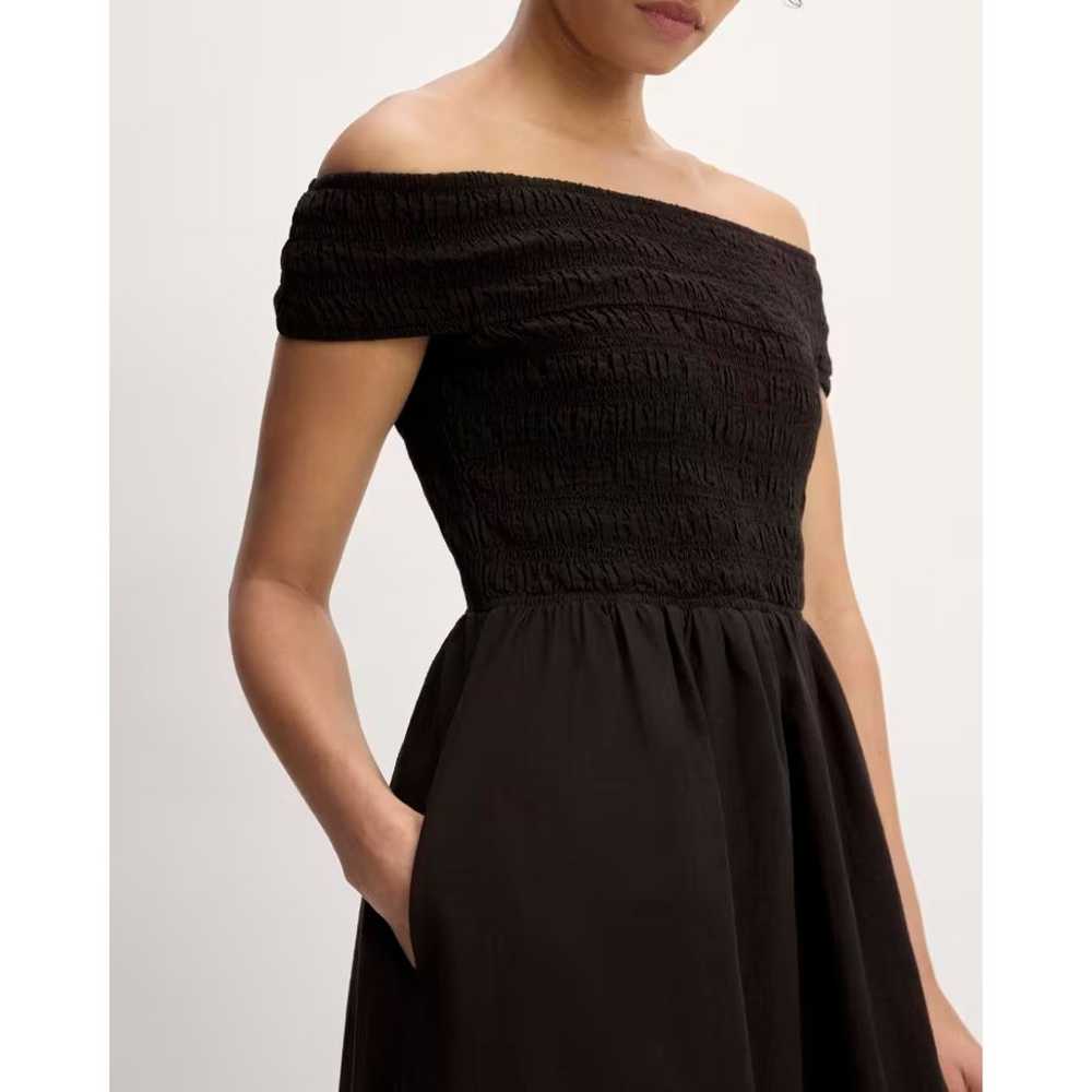 Everlane The Gauze Off-the-Shoulder Dress Black XL - image 2