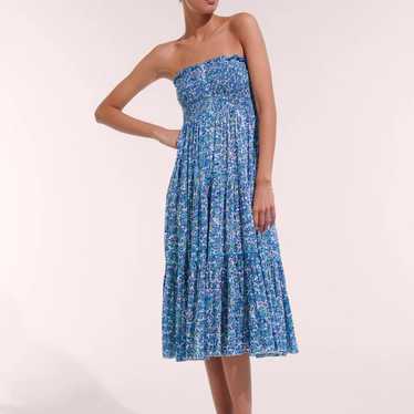 Poupette St Barth Long Dress Trinny Blue Net