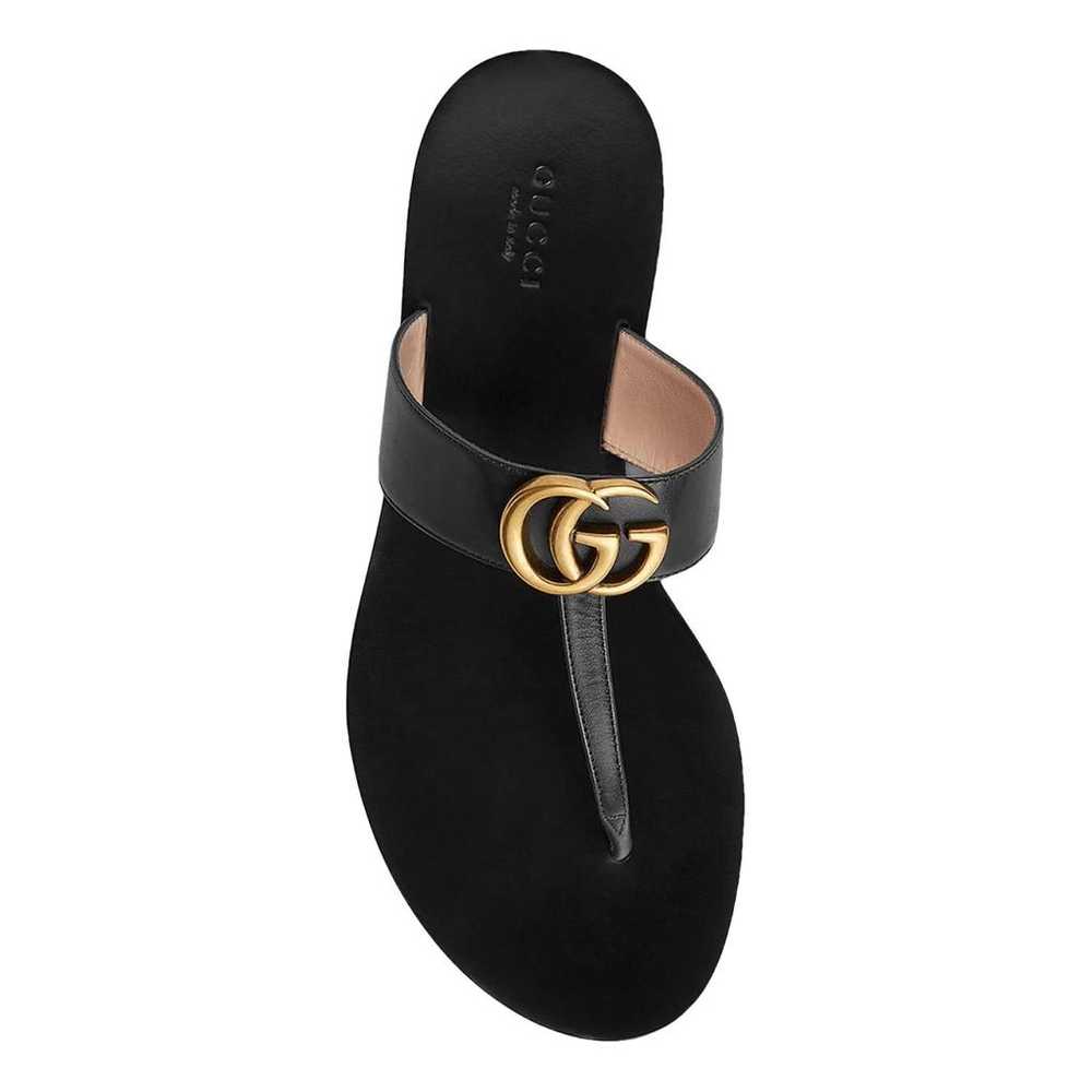 Gucci Double G leather sandal - image 1