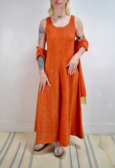 Dark Tangerine Tinsel Dress - image 1