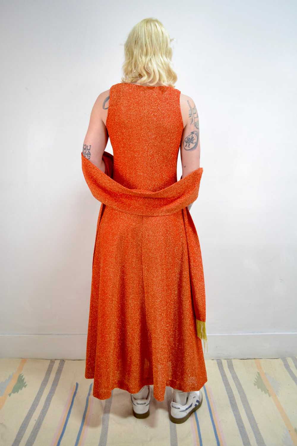 Dark Tangerine Tinsel Dress - image 2