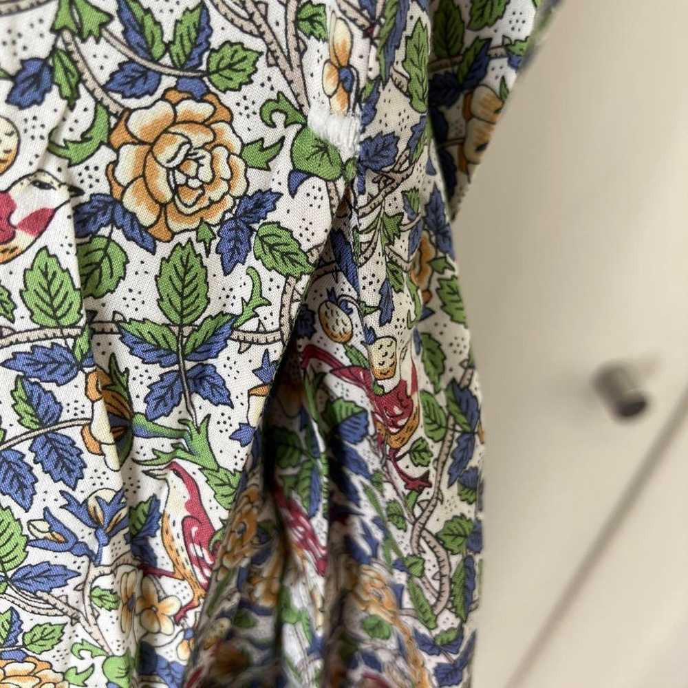 Shower Party Floral Print Long Sleeve Shirt Dress - image 4