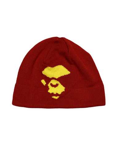 Bape Bape Red Ape Face Beanie Vintage Tag 2000s Ni