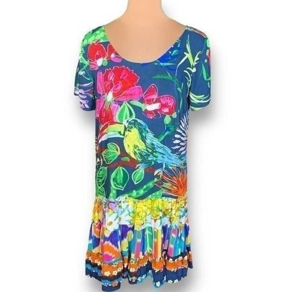 Jams World Hattie Dress Coral Abyss Print Navy Bl… - image 1