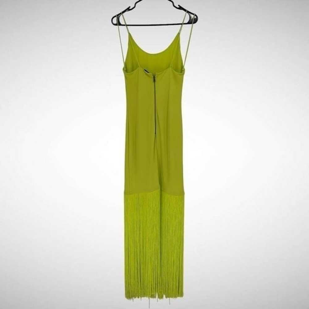 Alice + Olivia Steph Scoop Neck Fringe Hem Green … - image 4