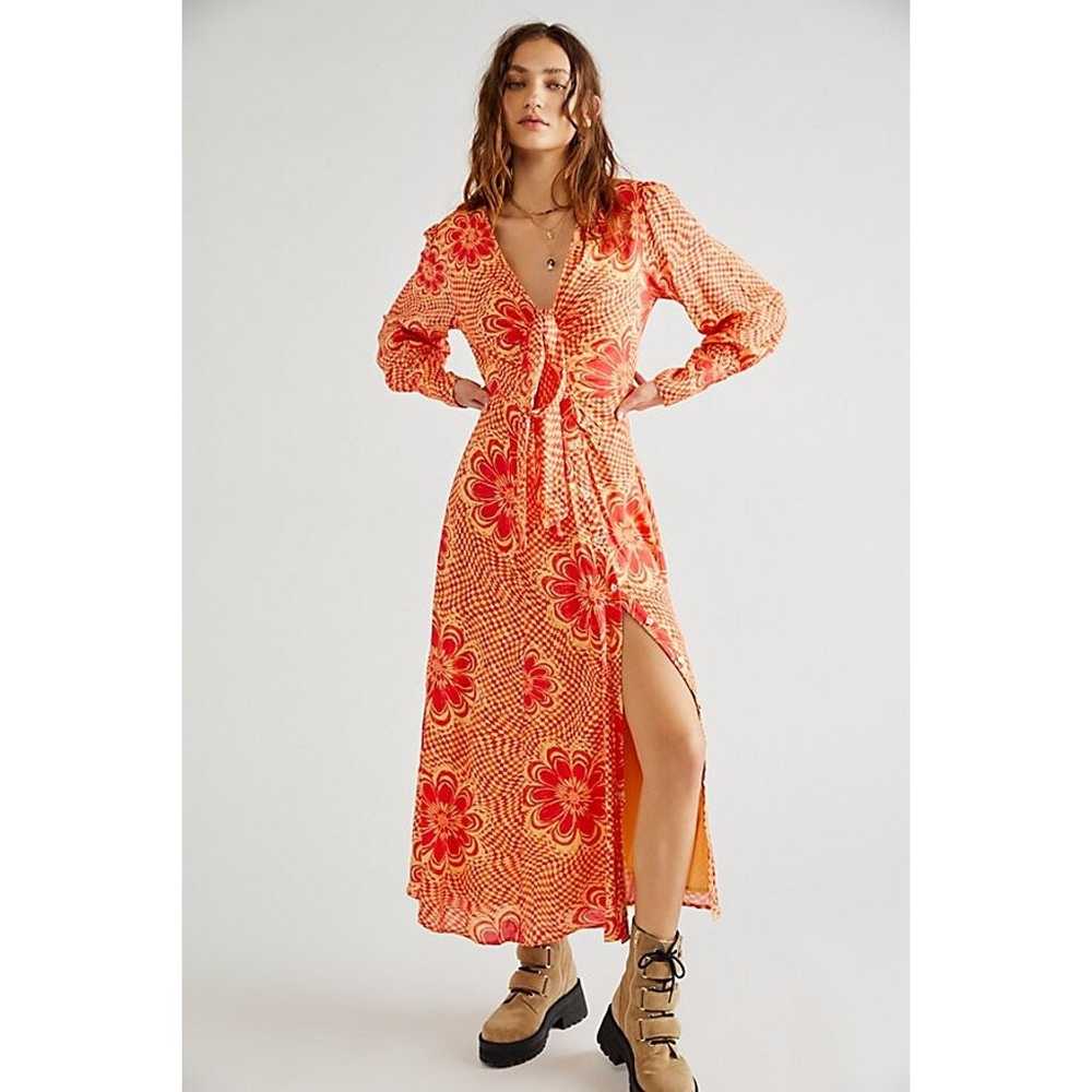 New Free People Nappa Midi Dress $168 SMALL Sunsh… - image 2