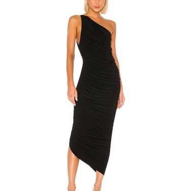 Norma Kamali Diana Ruched One Shoulder Gown Metal… - image 1