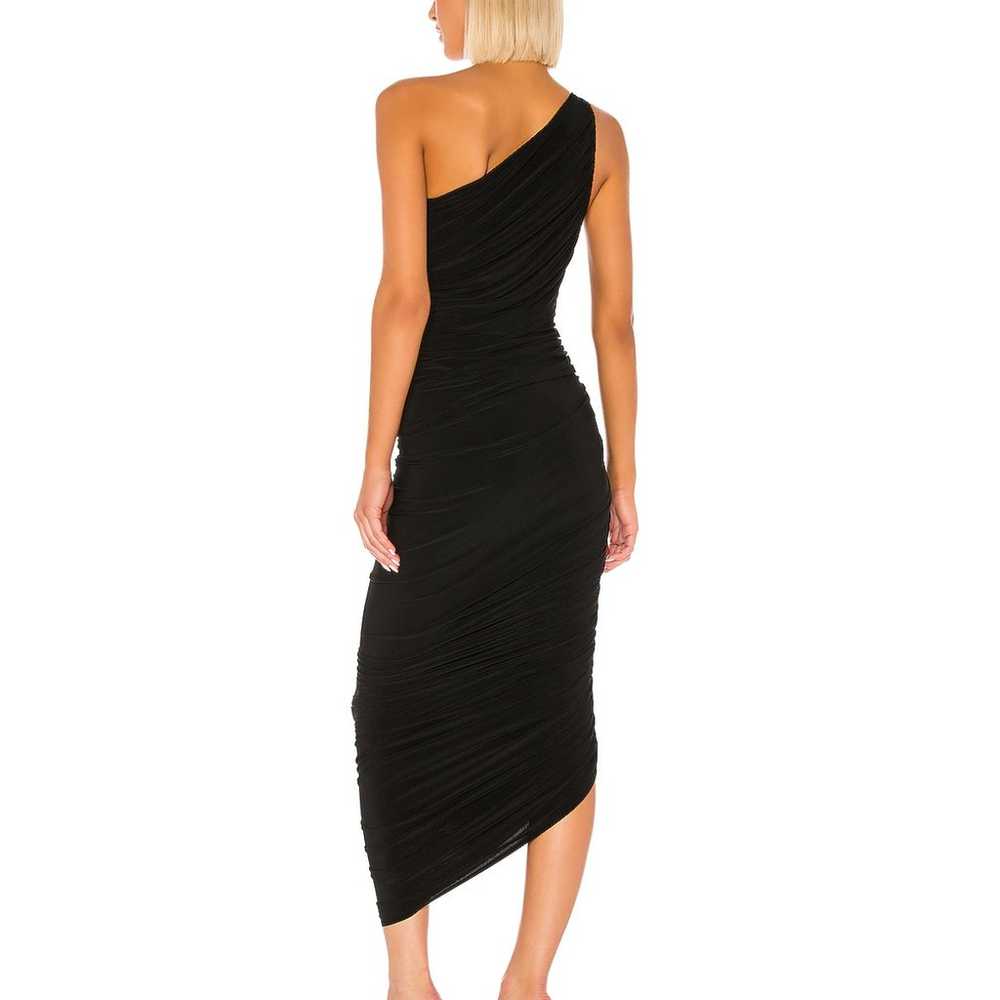 Norma Kamali Diana Ruched One Shoulder Gown Metal… - image 3