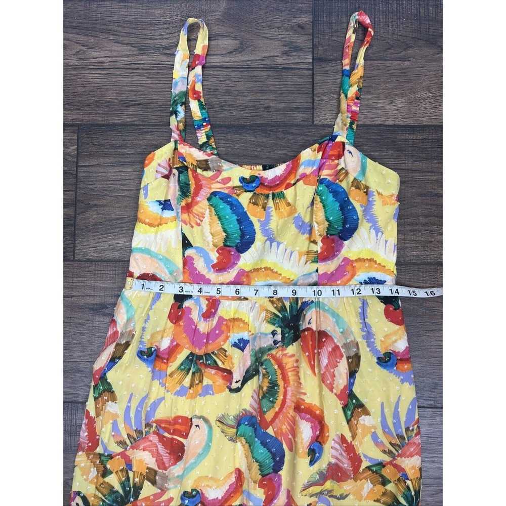 FARM RIO Textured Tropical Toucan Print Tiered Ma… - image 12