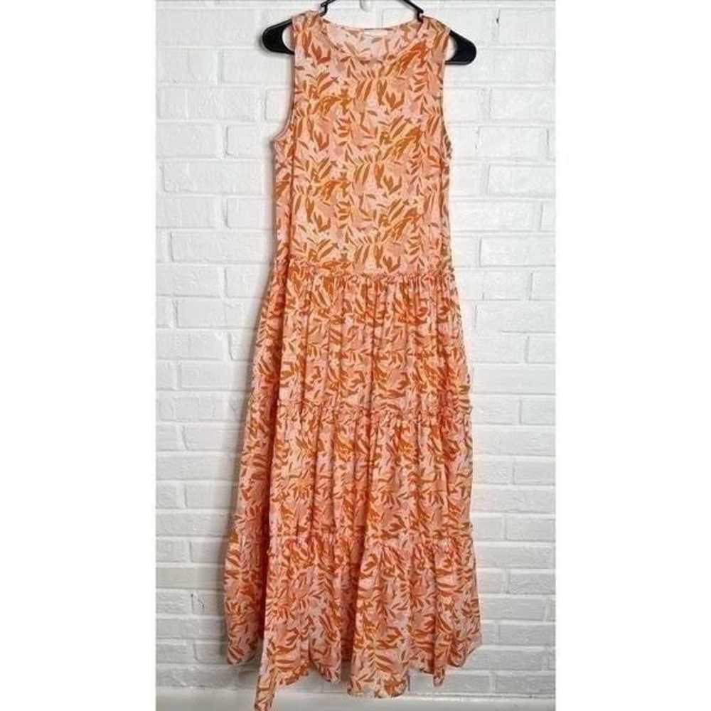 Eywasouls Malibu Lisa Dress Orange Floral Tiered … - image 2