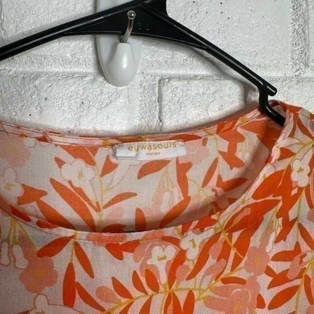 Eywasouls Malibu Lisa Dress Orange Floral Tiered … - image 4