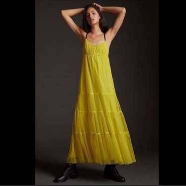 Anthropologie Maeve Tulle Tiered Maxi Dress Size … - image 1