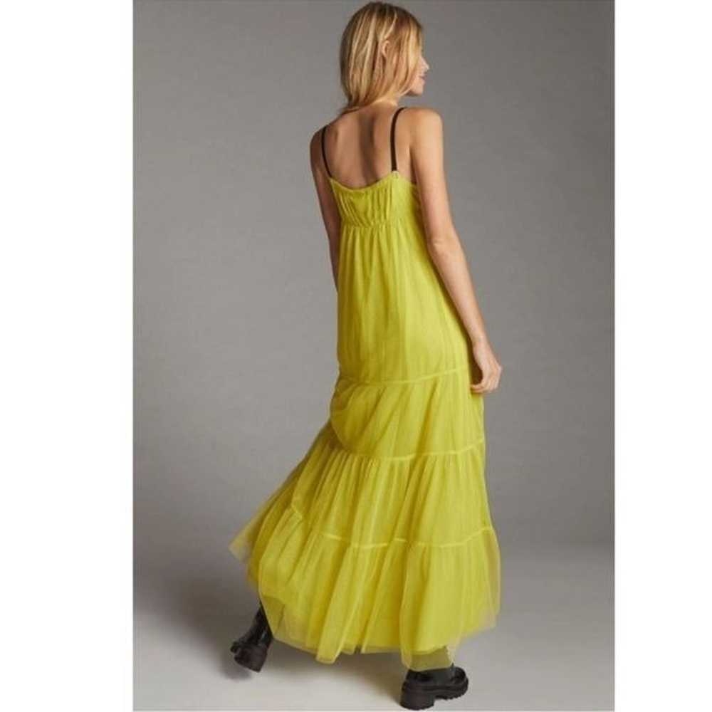 Anthropologie Maeve Tulle Tiered Maxi Dress Size … - image 2