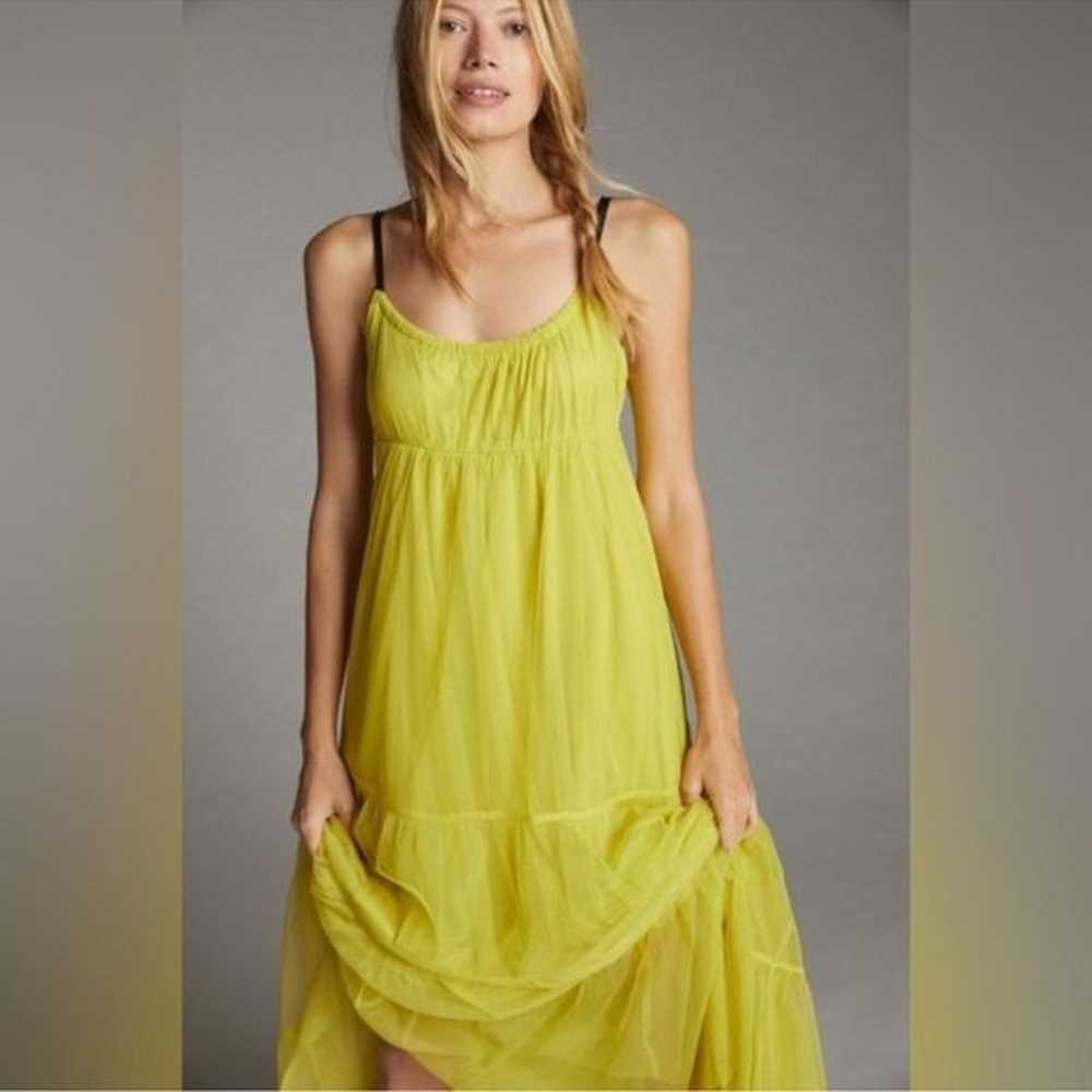 Anthropologie Maeve Tulle Tiered Maxi Dress Size … - image 3