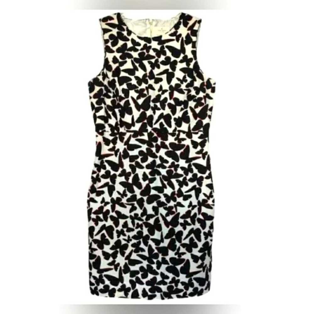 Kate Spade Black White Pink Butterfly Dress Sz 4 - image 1