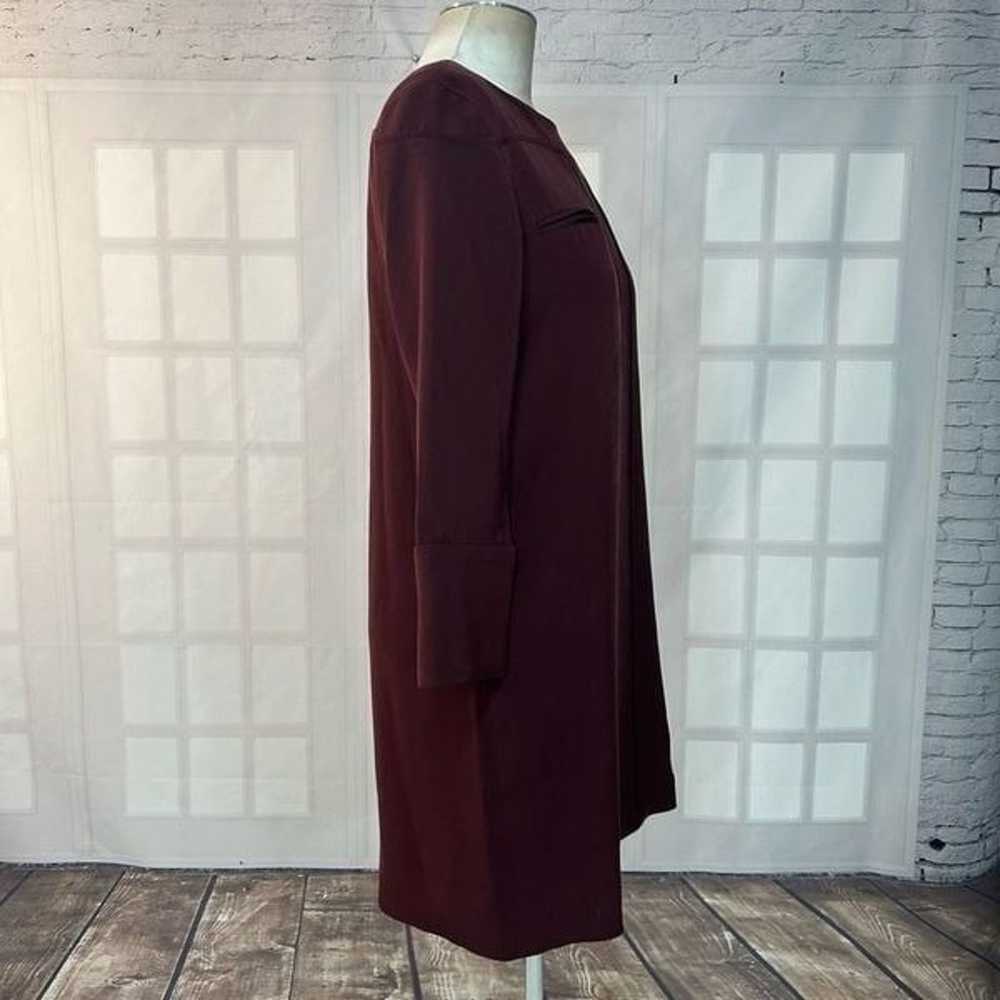 Nellie Partow Burgundy Red Long Sleeve Shift Dres… - image 6