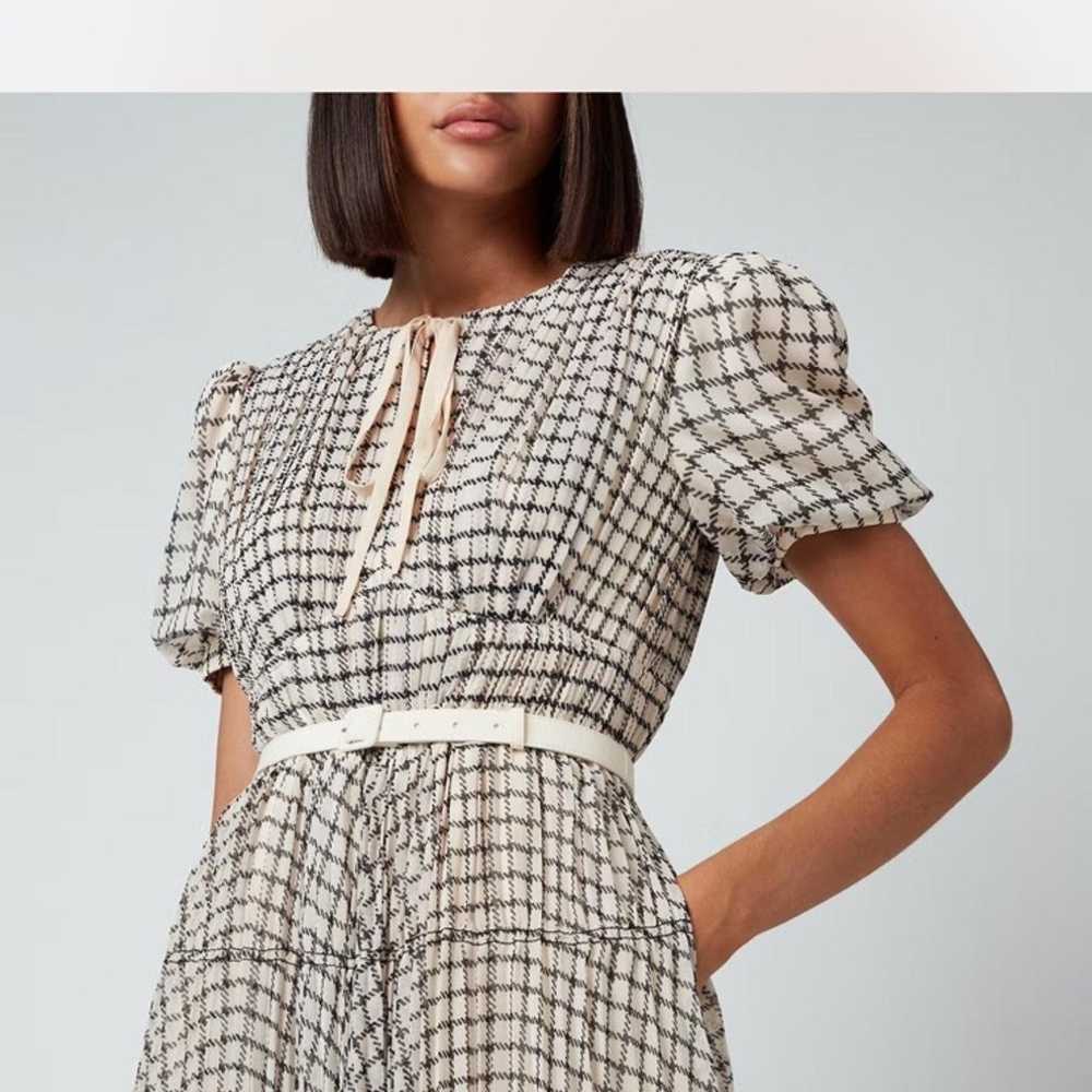 Self Portrait Monochrome Check midi dress - image 1