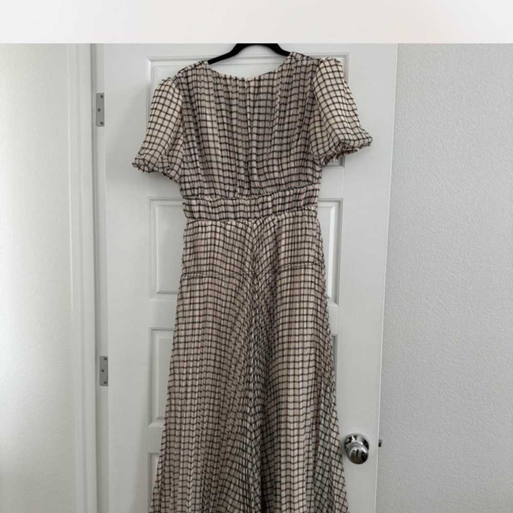 Self Portrait Monochrome Check midi dress - image 4