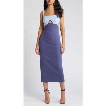 Misha Fernanda Two Tone Midi Dress Women's Medium… - image 1