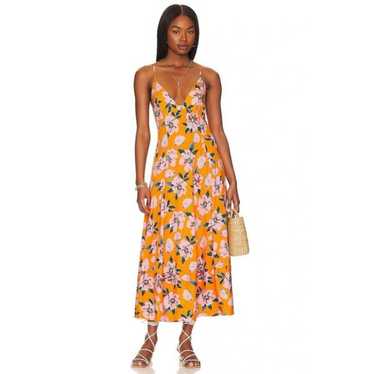 New Free People Finer Things Printed Midi Maxi Dr… - image 1