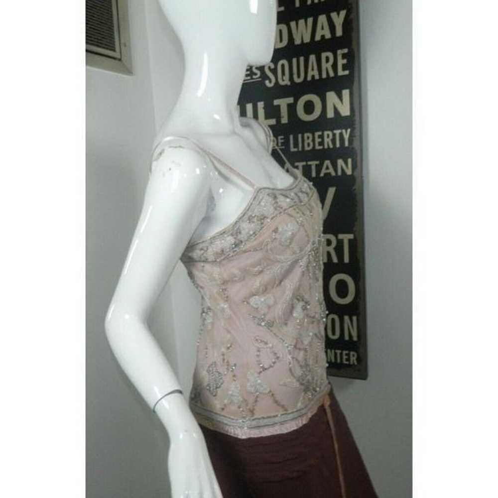 SUE WONG Nocturne Dress Size 10 Pink Burgundy Bea… - image 5