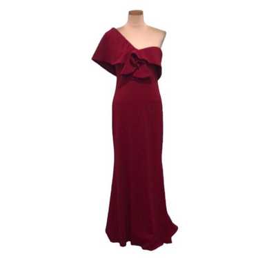 Badgley Mischka Maxi Dress Size 20 Ruffle Ruby On… - image 1